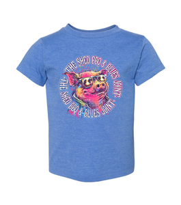 Little ShedHed Watercolor Pig T-Shirt